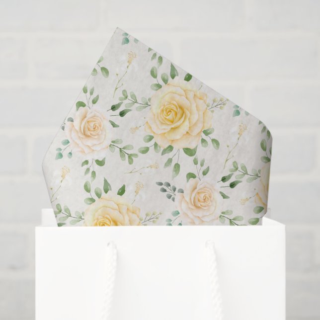 Seda Rosa de papel tecidular (Sacola de presentes)