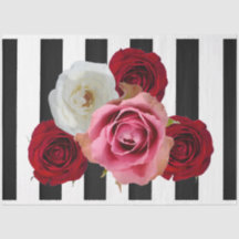 rosas 3D Papel de Tecido de Decoupage