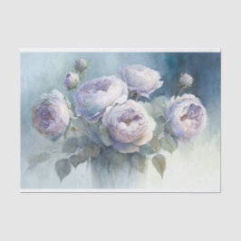 Seda Rosas de repolho no papel de dissociação do vaso