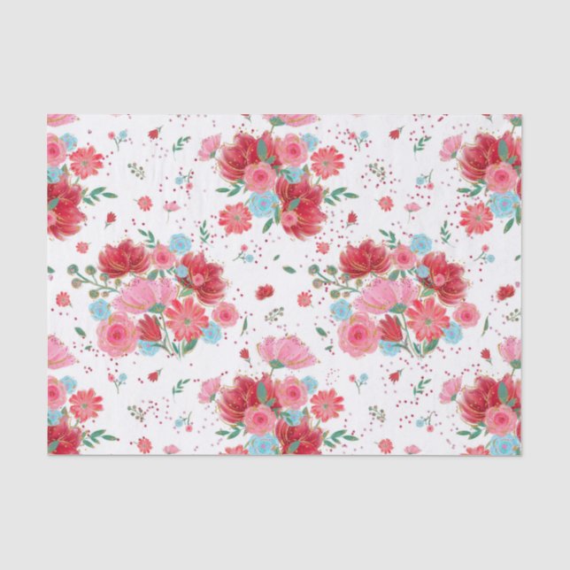Seda Rosas Florais De Papel De Tecido dia de os namorad (Frente )