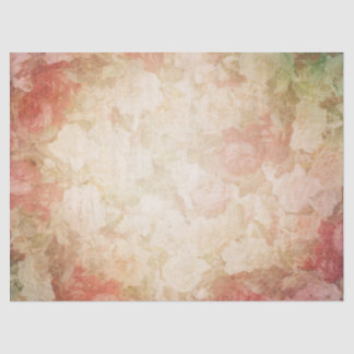 Seda Rosas Vitorianos de Vintage - Papel Tecido de Deco
