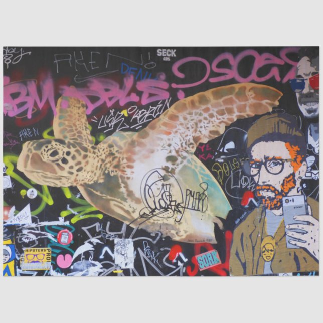 Seda Rua Art Urbano 11 Papel Tecido de Decoupage (Frente )