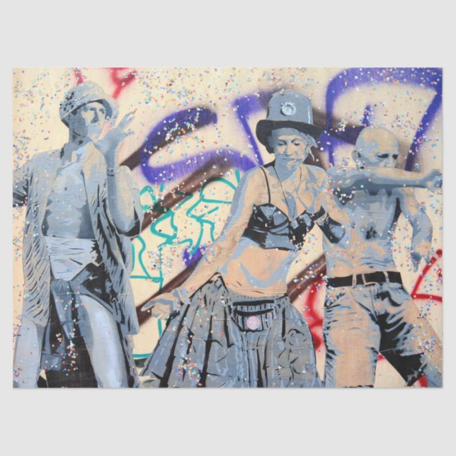 Seda Rua Art Urbano 12 Papel Tecido de Decoupage (Frente )