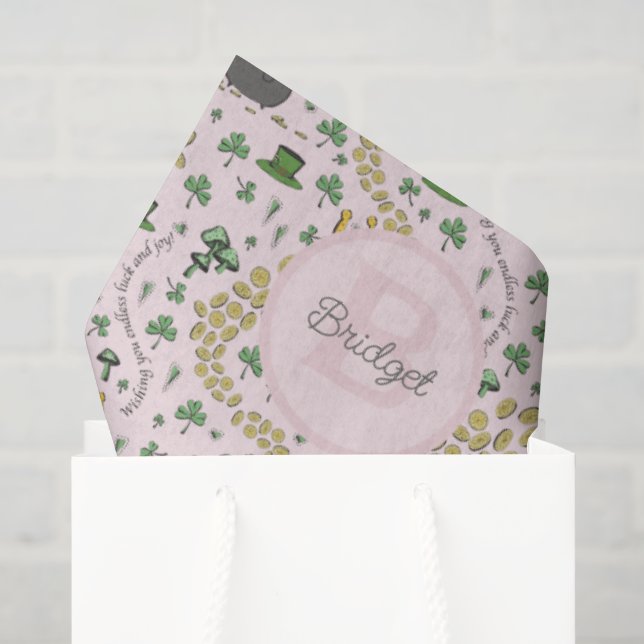 Seda Rua rosa, branca e curvada. Papel Tecido do Dia de (Sacola de presentes)
