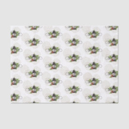 Seda Rústica Cena de Natal Lanterna Papel Tecido