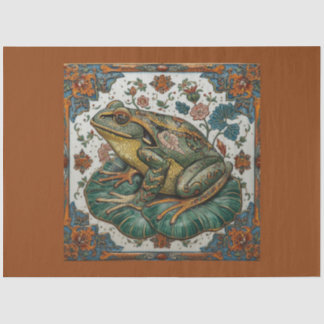 Seda Sapo Cloisonne em Papel de Decoupage e Tecido de N