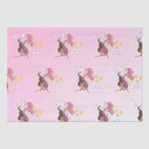 Seda Sereia - Bolhas Cuta Cor-de-rosa Papel de Enrolame