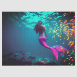 Seda Sereia e papel tecidos para presentes de peixe