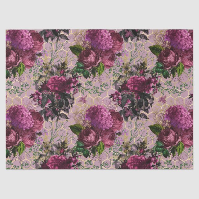 Seda Série de Design Lovely Bee 14 Papel Tissue (Frente )