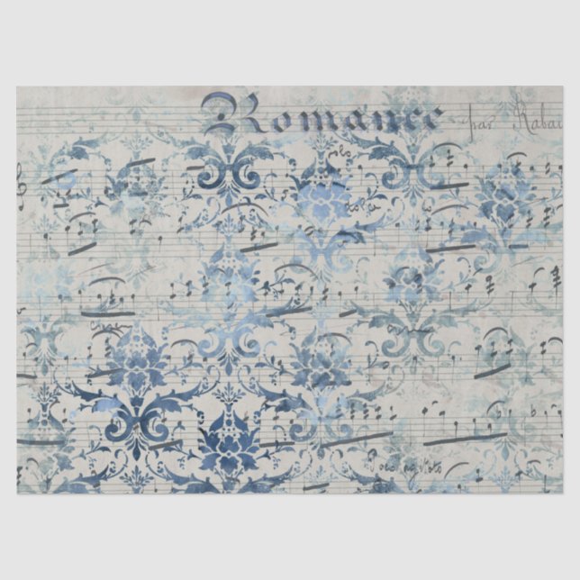 Seda Série de Papel Azul Efêmero Design 1 (Frente )