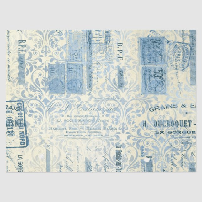 Seda Série de Papel Azul Efêmero Design 14 (Frente )