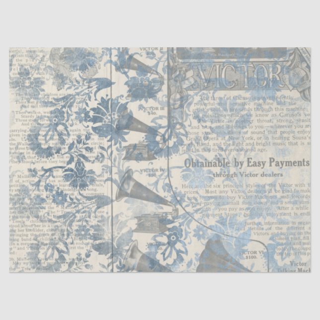 Seda Série de Papel Azul Efêmero Design 15 (Frente )
