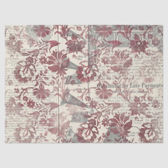 Seda Série de Papel Burgundy Efêmero Design 10 (Frente )