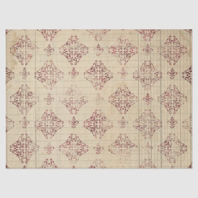 Seda Série de Papel Burgundy Efêmero Design 12 (Frente )