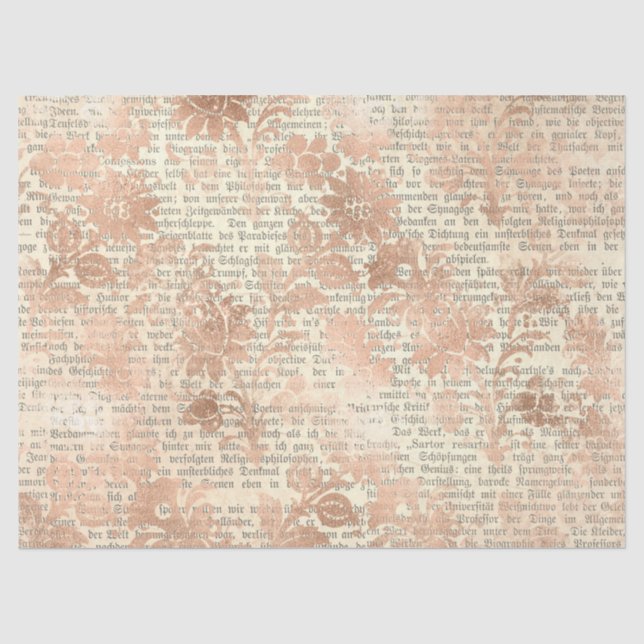 Seda Série de Papel Ephemera Rose Gold Design 9 (Frente )
