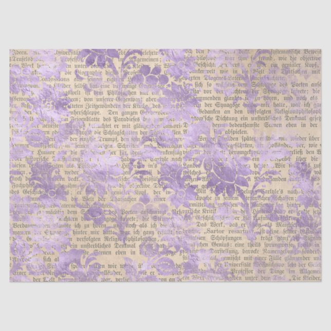 Seda Série de Papel Lavanda Efêmera Design 14 (Frente )