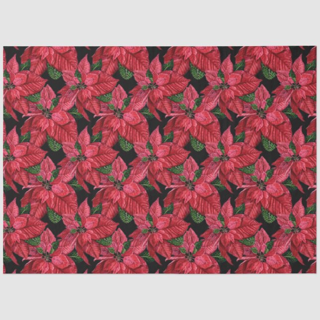 Seda Série de Papel Poinsettia Design 3 (Frente )