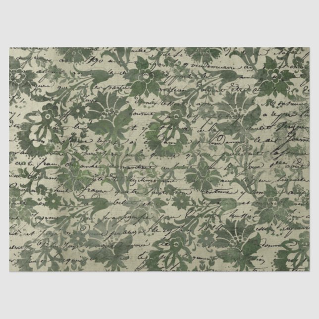 Seda Série de Papel Verde Efêmero Design 6 (Frente )