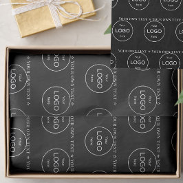 Seda Seu próprio logotipo aqui papel de tecido preto em