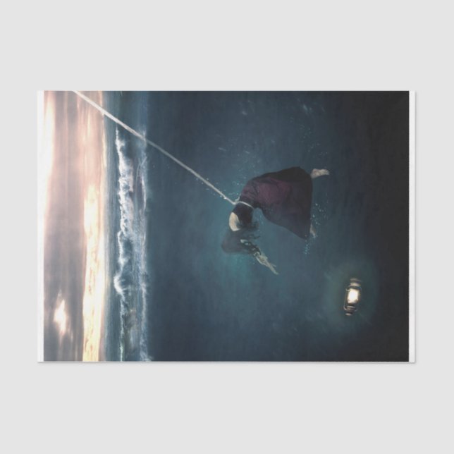 Seda Siga a luz - Papel Tecido de Decoupage (Frente )