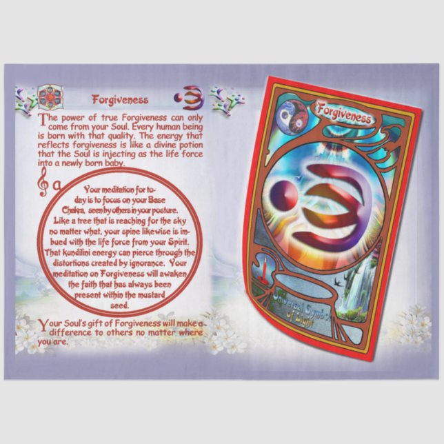 Seda Símbolo de perdão Papel tecidular (Frente )