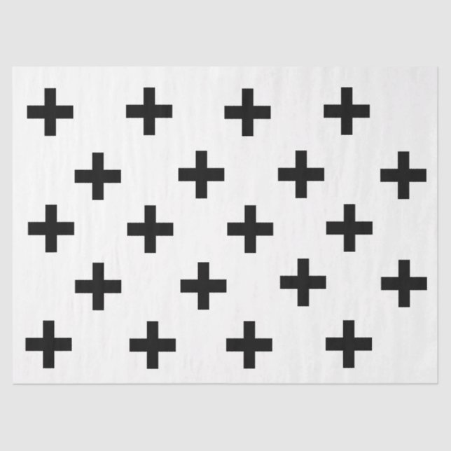 Seda Sinal de mais Impressão de papel moderno em tecido (Frente )