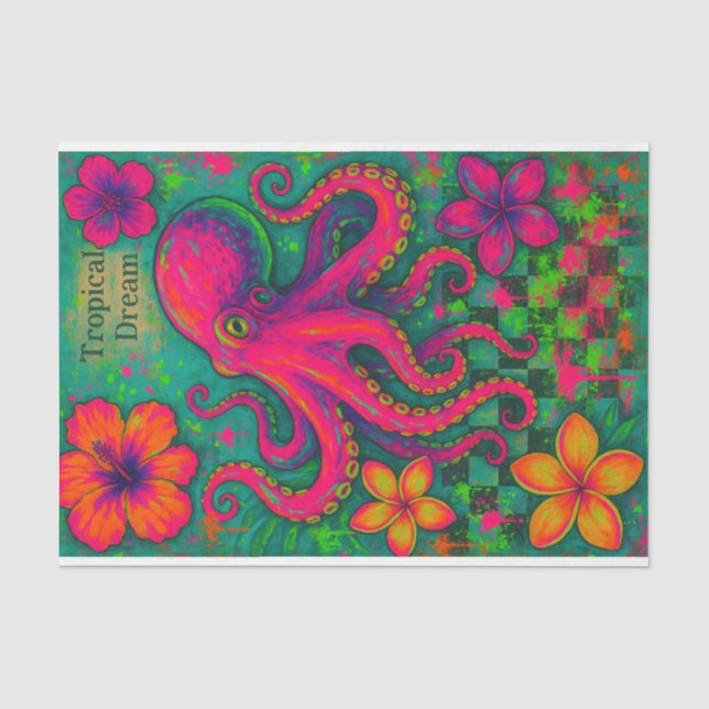 Seda Sonho Tropical - Papel de Dissociação de Octopus N (Frente )