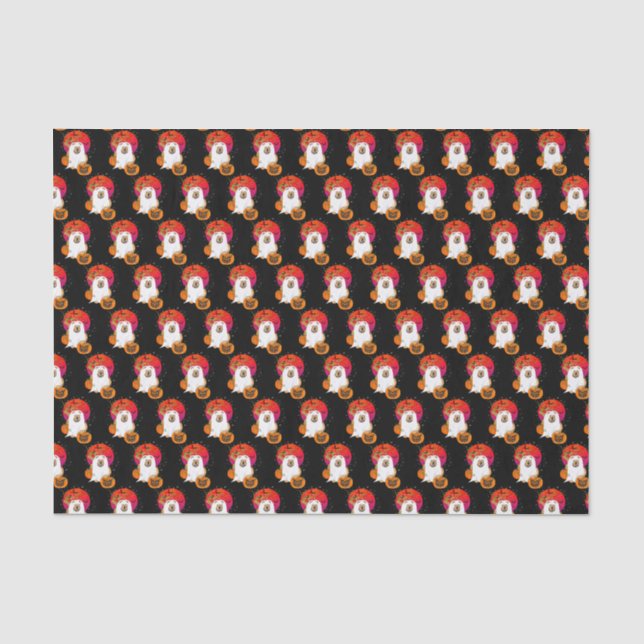 Seda SPOOKY BOO-DOG - Folhas de papel tecidulares (Frente )