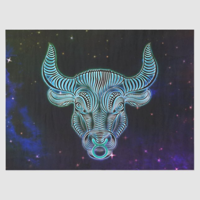 Seda taurus, o papel de lenço zodíaco do touro (Frente )