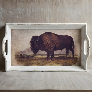 Seda Tecido de Buffalo Vintage ou Papel de Decoupage