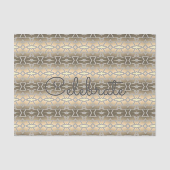 Seda Tecido Elegante De Papel Em Cinza (Frente )