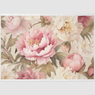 Seda Tecido ou papel de dissociação para garden peonies