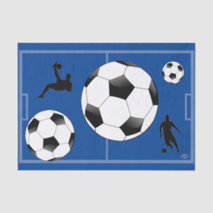 Seda Tema de futebol Papel de presente Papel de tecido