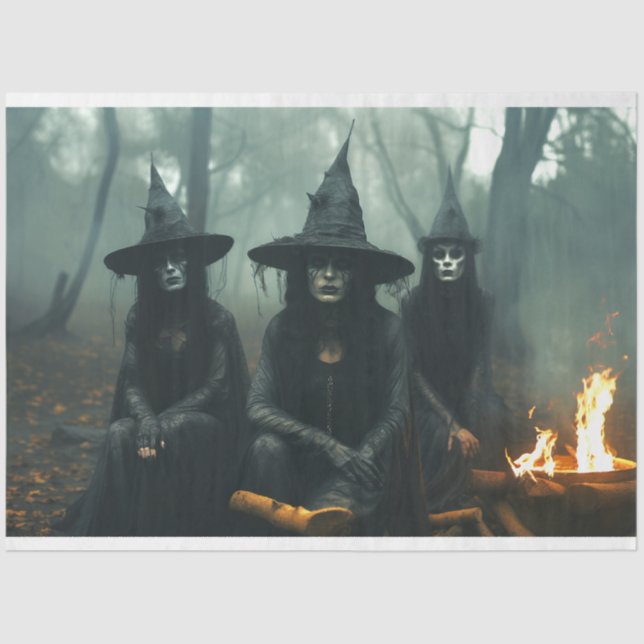 Seda Três Bruxas 1 Papel de Decoupage (Frente )