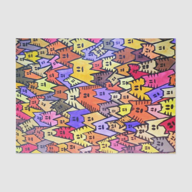 Seda TSP - 0061 - GATOS - lenço de papel (Frente )