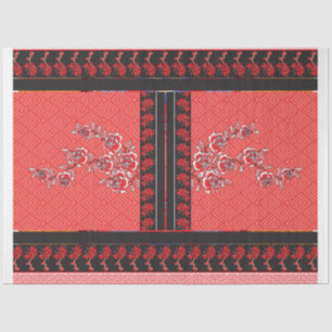 Seda um design de papel de parede vermelho e preto