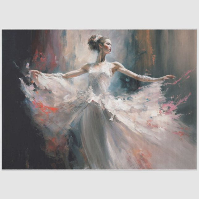 Seda Uma dança de cor de papel tecidular (Frente )