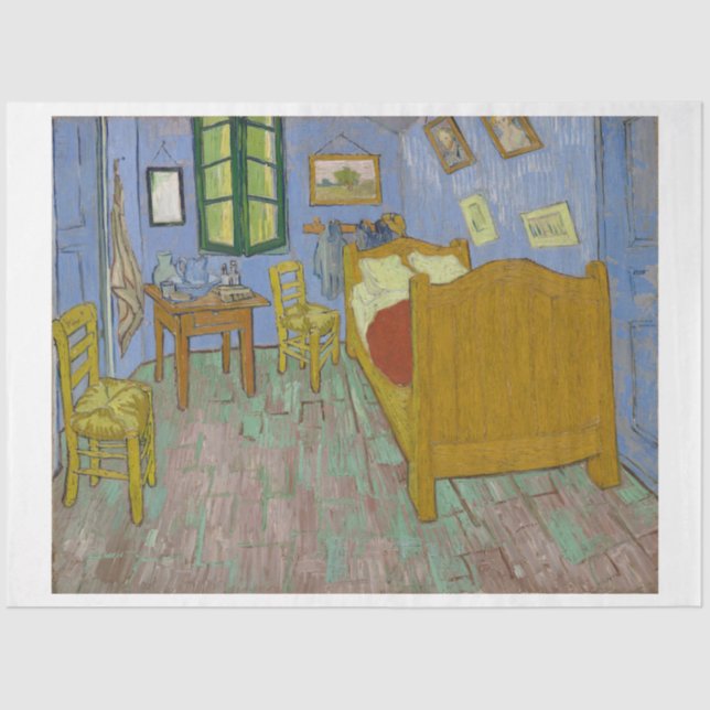 Seda Van Gogh O Papel Tecido De Decoupage Do Quarto (Frente )