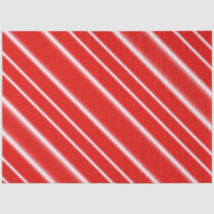 Seda Vermelho com Papel de Tecido de Stripe Branca