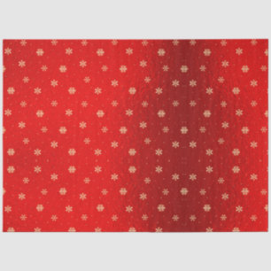 Seda Vermelho Papel Metalizado Flocos de Neve Natal