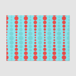 Seda Vermelho retro e lenço de papel dos pontos de