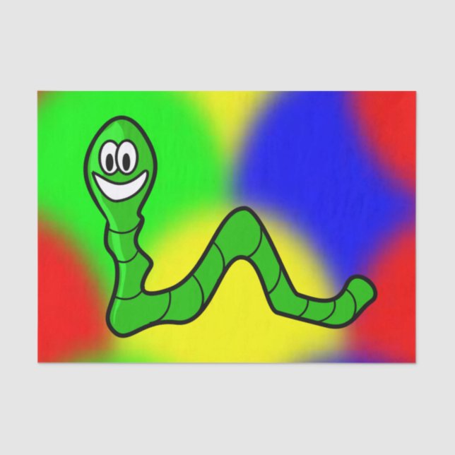 Seda Vermes decorativos de papel tissue (Frente )