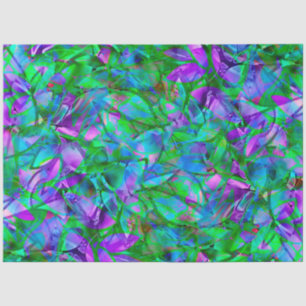 Seda Vidro De Papel Floral Abstrato De Papel Tecido