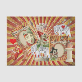Seda Vintage CrazyCircus - Papel de Tecido