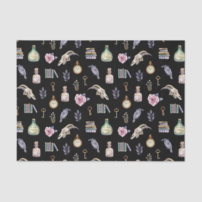 Seda Vintage Halloween Elements - Papel de padrão (Frente )