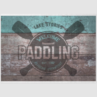 Seda Vintage Lake Stories - Sinalização de Papel Tecidu