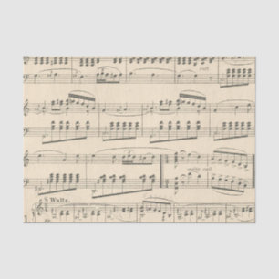 Seda Vintage Music Sheet - Dissociação de Papel