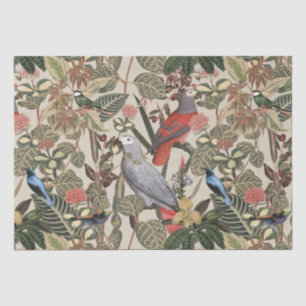 Seda Vintage Papel de tecidos tropicais