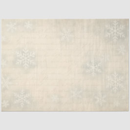 Seda Vintage Snowflake - Script de Inverno - Papel de D