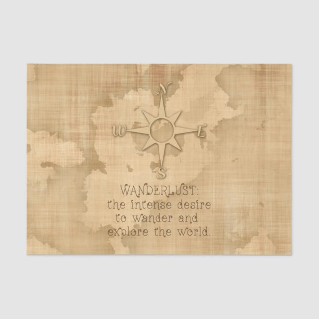 Seda Wanderlust…" Citações de viagem no papel do (Frente )